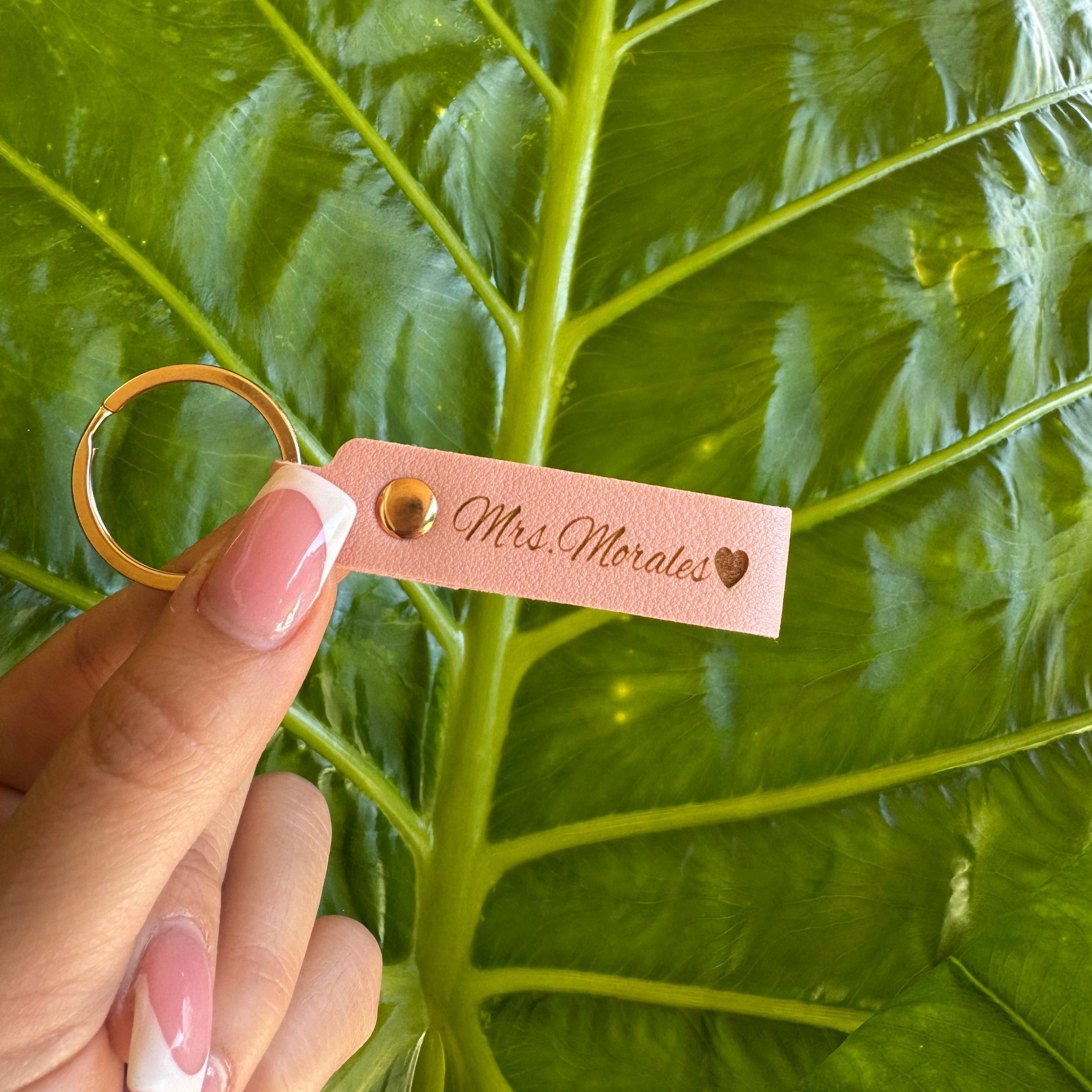 Leather keychains