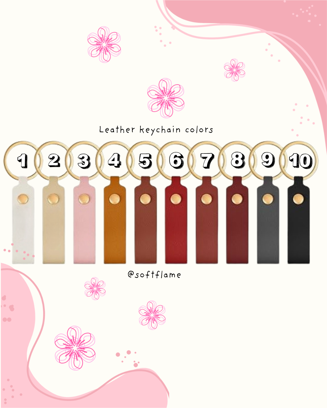 Leather keychains