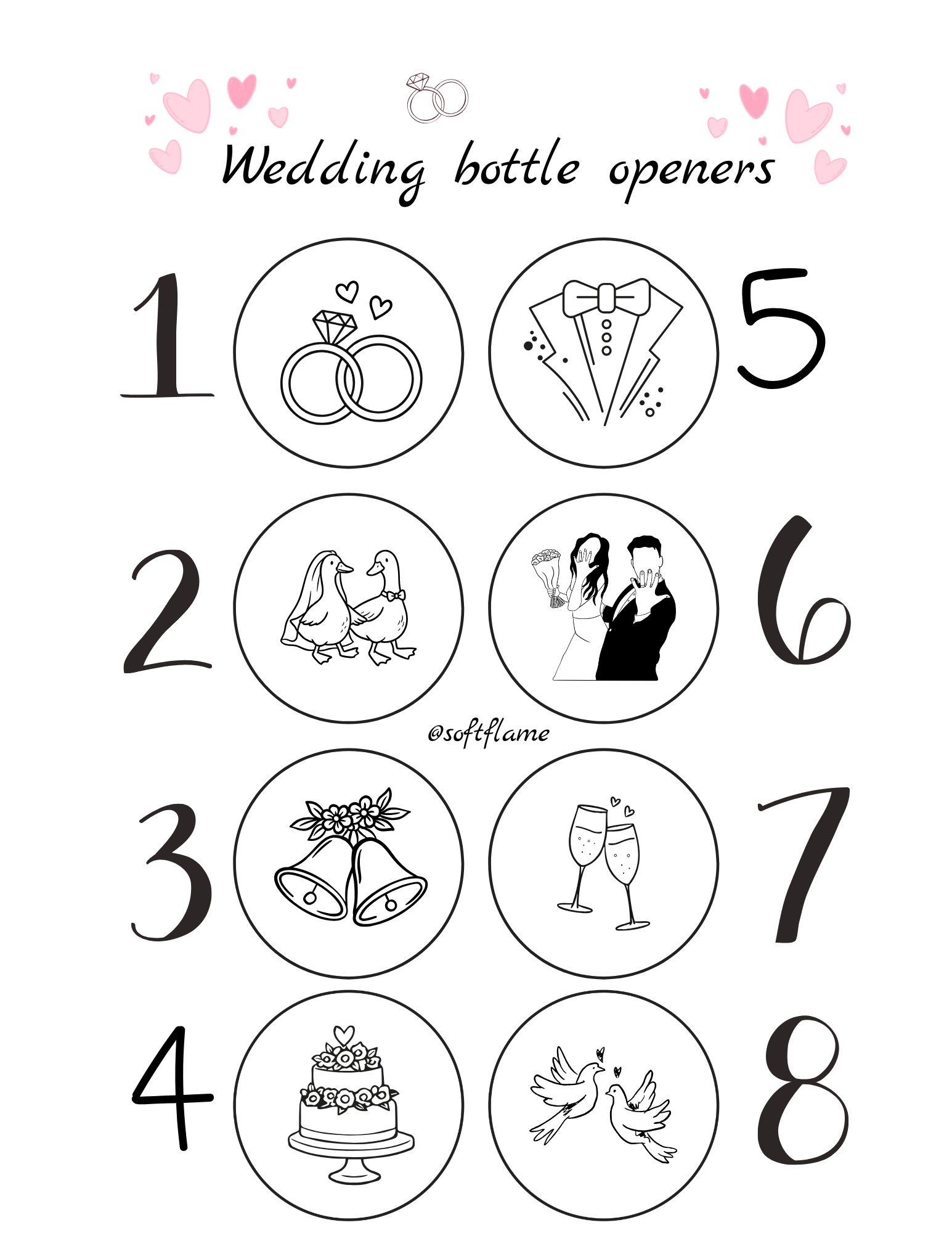 wedding bottle openers