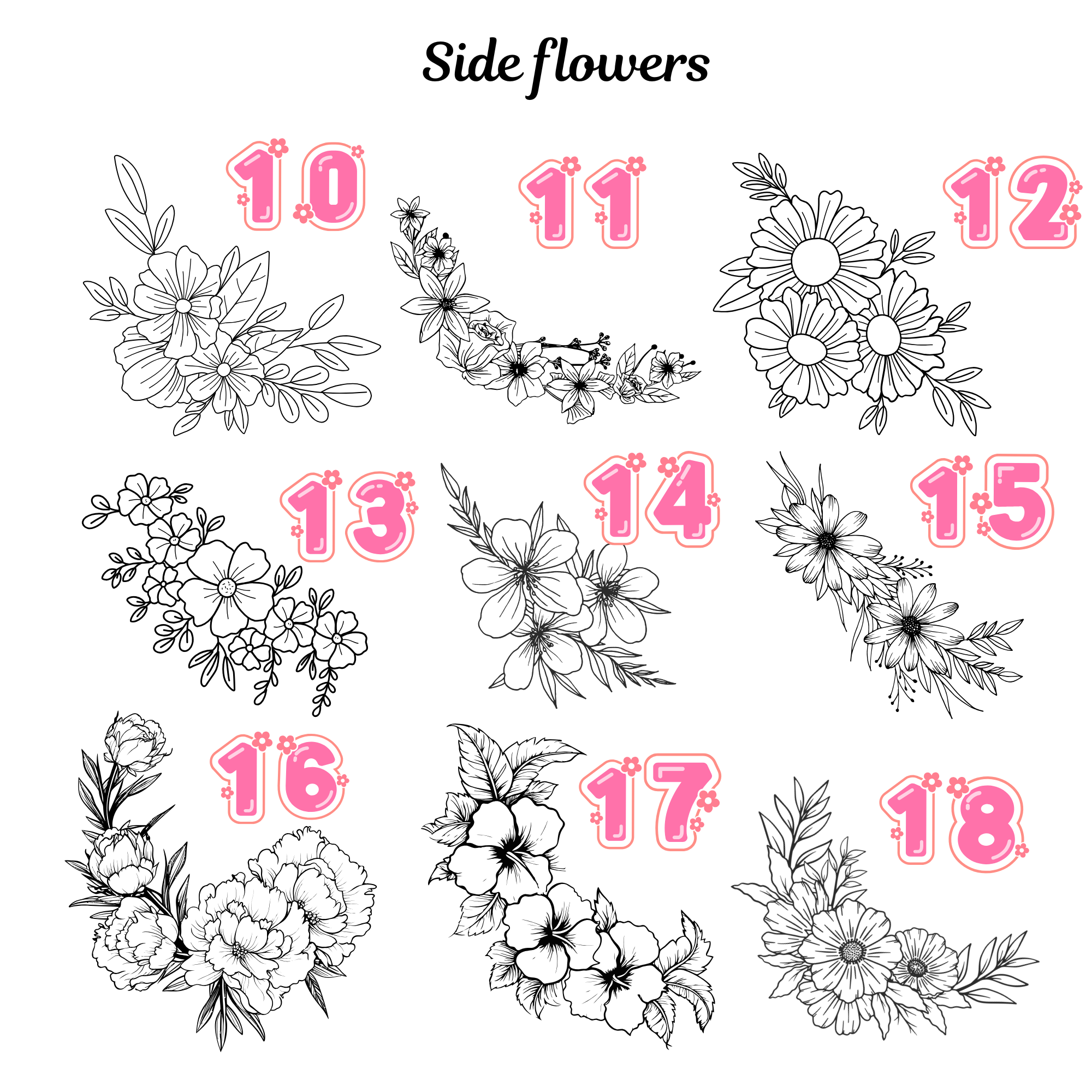 Side flower design
